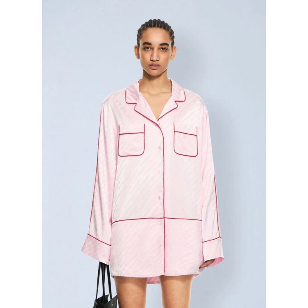 Off-White Women Jacquard Off-White Satin New Roxy Pajama Dress